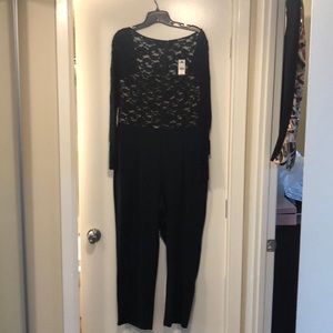 Express black lace jumpsuit